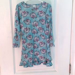Children's Place 5/6 Long Sleeve Unicorn Nightgown